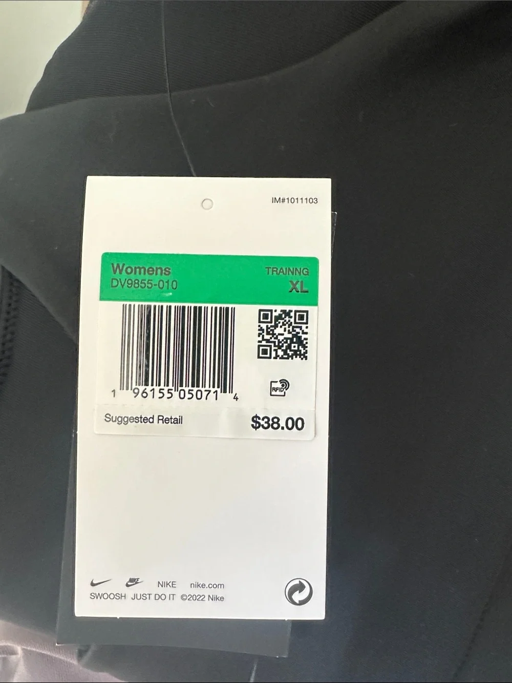 Nike Women's Black Sports Bra with Subtle Swoosh